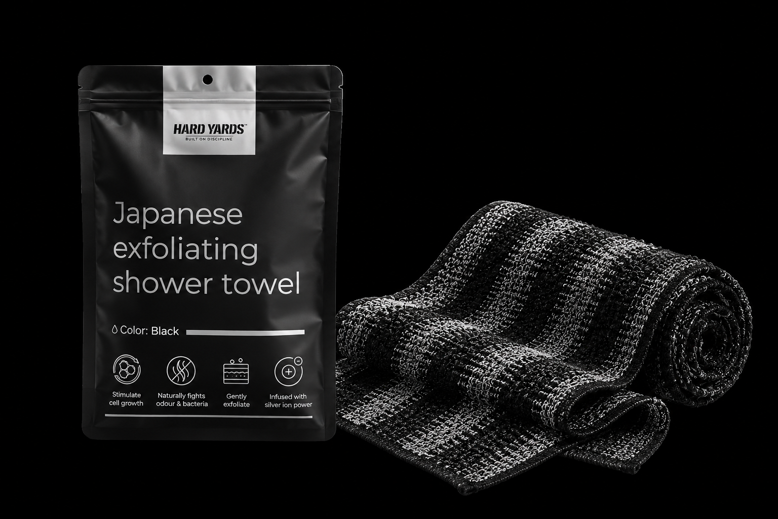 HARD YARDS™  Exfoliating Shower Towel